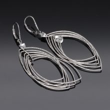 6 szálas vésett navett lógós fülbevaló