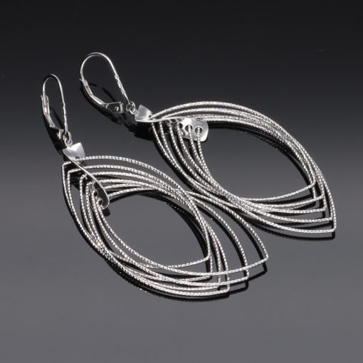 6 szálas vésett navett lógós fülbevaló