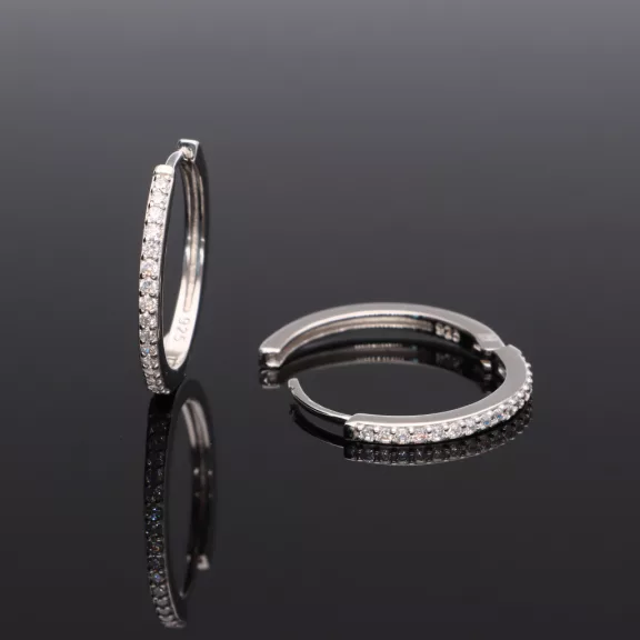 Sorköves karika fülbevaló