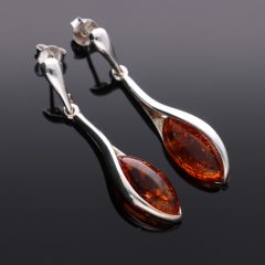 Hosszúkás csepp Borostyán fülbevaló