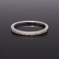 Vékony cirkónia köves ezüst karikagyűrű