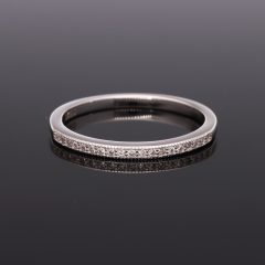 Vékony cirkónia köves ezüst karikagyűrű