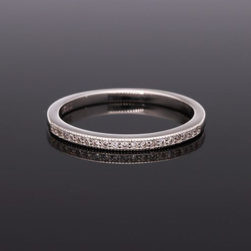 Vékony cirkónia köves ezüst karikagyűrű