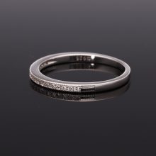 Vékony cirkónia köves ezüst karikagyűrű