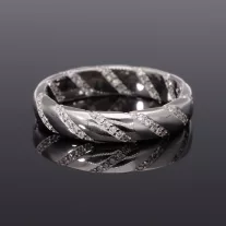 Cirkónia köves gyűrű navett