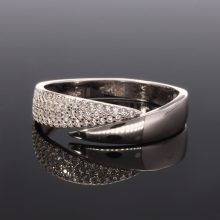 Fényes-cirkónia köves nyitott gyűrű 