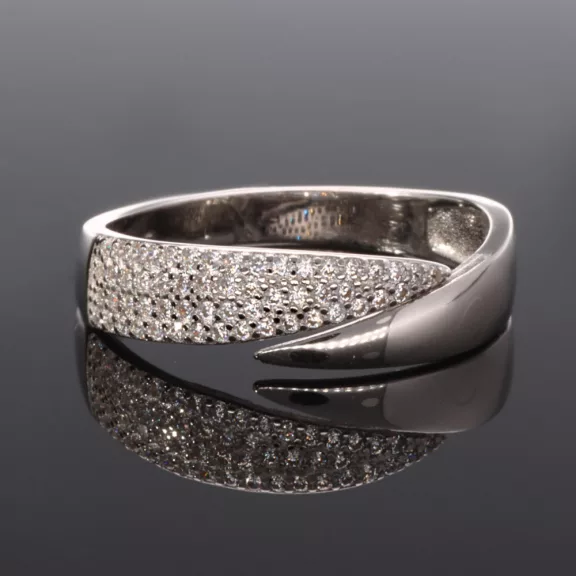 Fényes-cirkónia köves nyitott gyűrű 