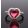 Piros szív ezüst gyűrű