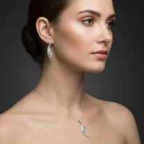 Szárny Medál és Patentos fülbevaló szett