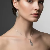 Görög mintás Medál és Patentos fülbevaló garnitúra