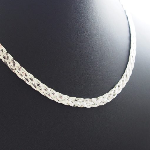 6 soros Fonott Ezüst Nyakék