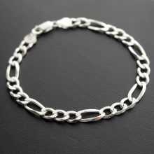 Vastag Figaro ezüst karlánc 7x1,5 mm Tömör