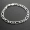 Vastag Figaro ezüst karlánc 7x1,5 mm Tömör