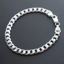 Heavy Pancer Ezüst Karlánc - Tömör 6x2,5 mm