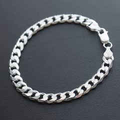 Heavy Pancer Ezüst Karlánc - Tömör 6x2,5 mm