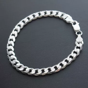 Heavy Pancer Ezüst Karlánc - Tömör 6x2,5 mm