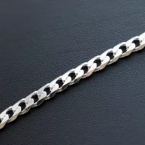 Heavy Pancer Ezüst Karlánc - Tömör 6x2,5 mm