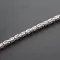Ezüst Király Karkötő - 4x4 mm Rhódiumos