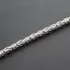 Ezüst Király Karkötő - 4x4 mm Rhódiumos