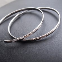 Karika fülbevaló 5,5 cm-es - vésett