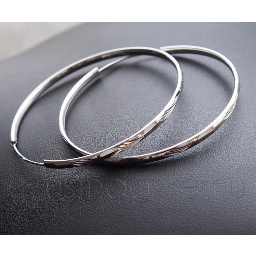 Karika fülbevaló 5,5 cm-es - vésett