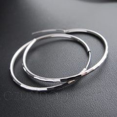 Karika fülbevaló 4,5 cm-es  - lapmintás