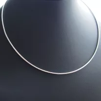 Vastag Félmerev Ezüst Nyaklánc