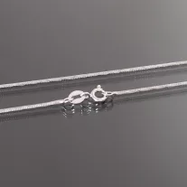 Ezüst Kígyólánc, sűrűn vésett, 0,8-1mm vastag