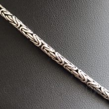 Antikolt Ezüst Férfi Királylánc - 3,2 mm vastag