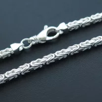 Szögletes királylánc - 2mm rhódiumozott