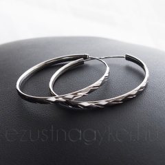 Karika fülbevaló 4,5 cm-es - vésett mintás 3