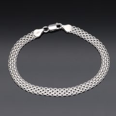 Bismarck Ezüst Karkötő - Rhódiumos