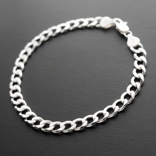  Pancer Ezüst Karkötő - Tömör 6x2 mm