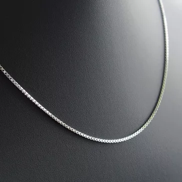 Velencei Ezüst Nyaklánc 1,2mm Kockalánc 
