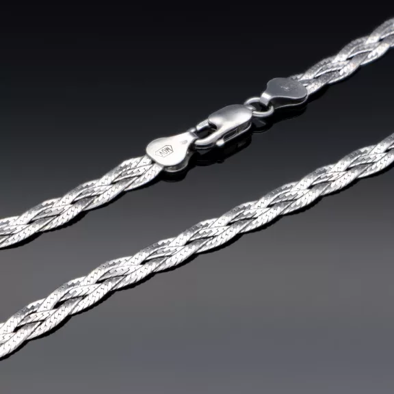 4 soros Fonott Ezüst Nyakék