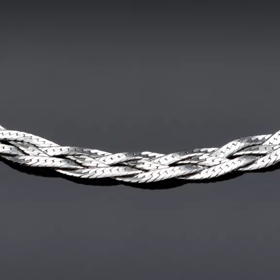 4 soros Fonott Ezüst Nyakék