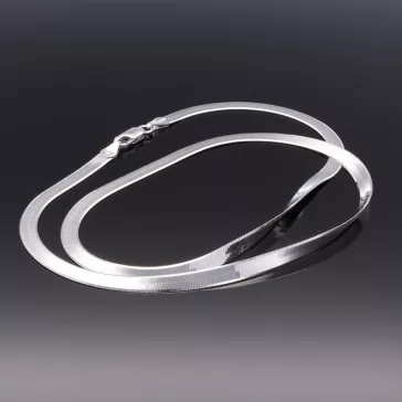 Tükörfényes Ezüst Laplánc - 4,5mm