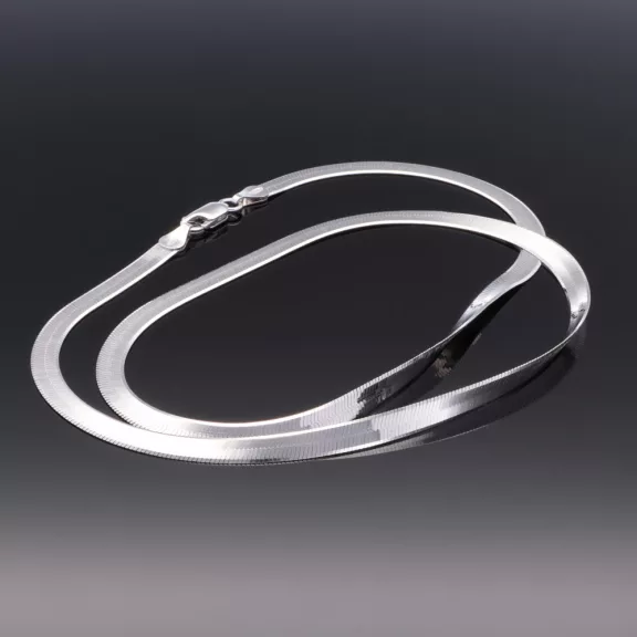 Tükörfényes Ezüst Laplánc - 4,5mm