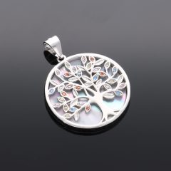 Színes köves Életfa medál Gyöngyházzal