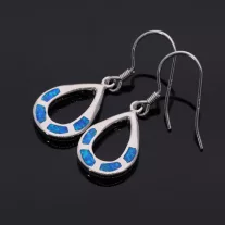 Opál Csepp akasztós Ezüst Fülbevaló