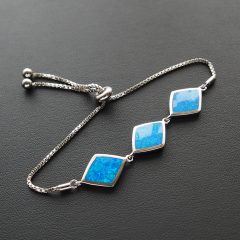 Opál hullám ezüst karkötő