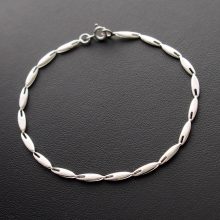 Mintás Ezüst Matt-lap Karkötő