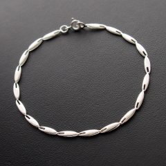 Mintás Ezüst Matt-lap Karkötő