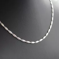  Rhódiumos Navett szemes Ezüst Nyakék