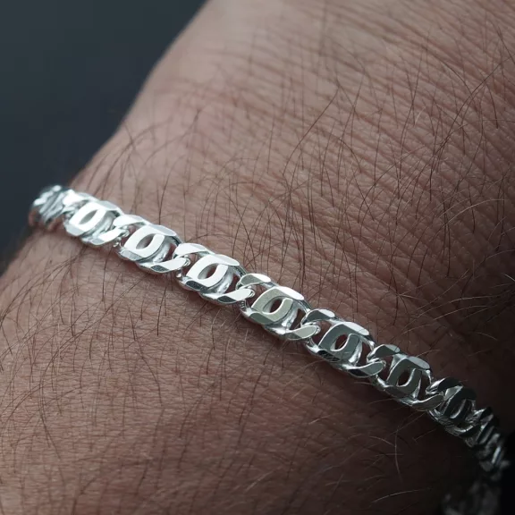 Vastag Charles karlánc 5,5 mm - Tömör, gömbölyített szemekkel 