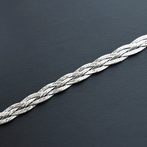 4 Soros fonott Ezüst Karkötő