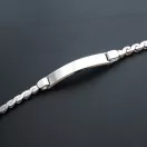 Spiga karkötő ezüst lap betéttel - 5 mm Spiga karkötő ezüst lap betéttel - 5 mm