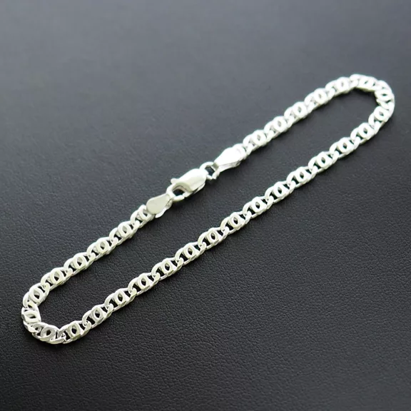 Tömör Gömb-Charles Ezüst karkötő - 3,5mm