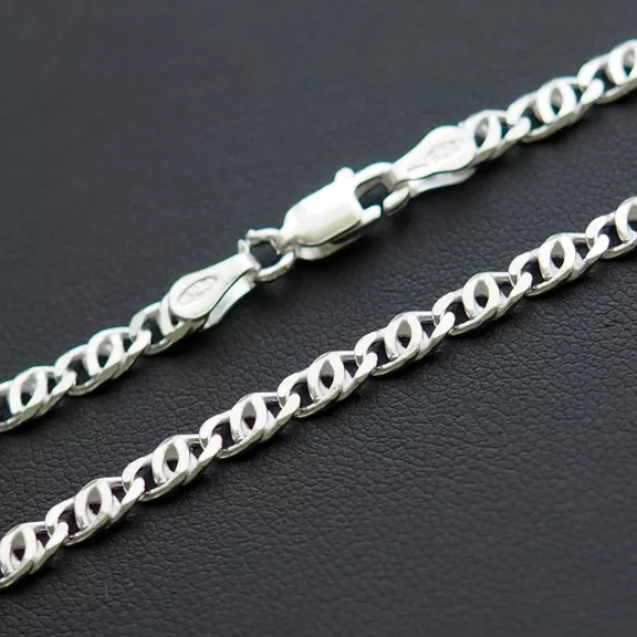 Tömör Gömb-Charles Ezüst karkötő - 3,5mm