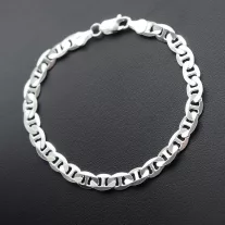 Ancora - Tömör Férfi Ezüst karlánc  - 6,5mm